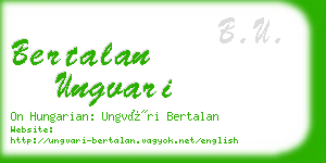 bertalan ungvari business card